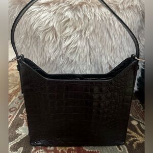 Andrea Mabiani Croc Embossed Leather Handbag - Vintage